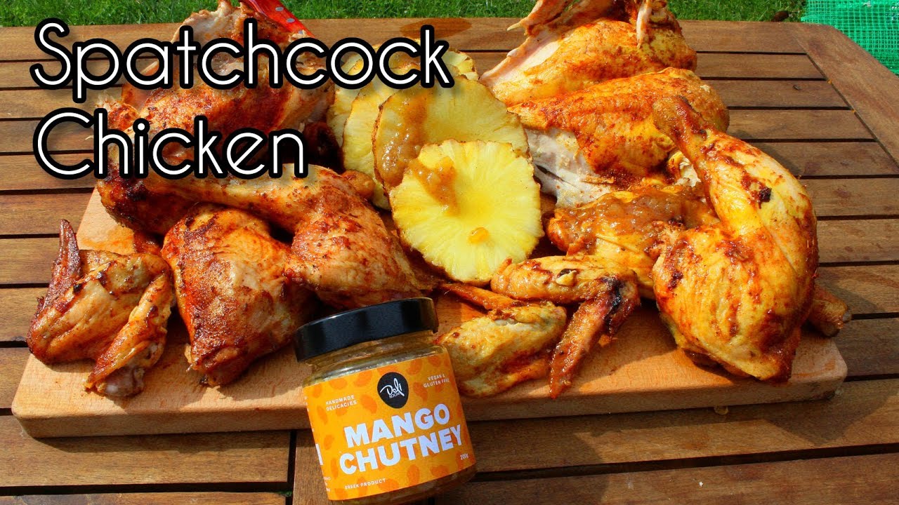 Ψητό κοτόπουλο πεταλούδα  | Spatchcock chicken and smoked pineapple.