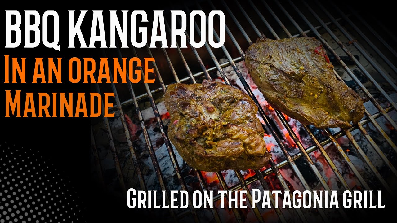 Grilled kangaroo in an orange and chilli marinade - cheap and damn tasty