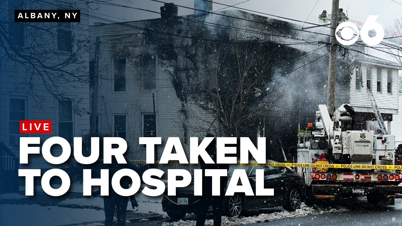 Four taken to the hospital following fire in Albany