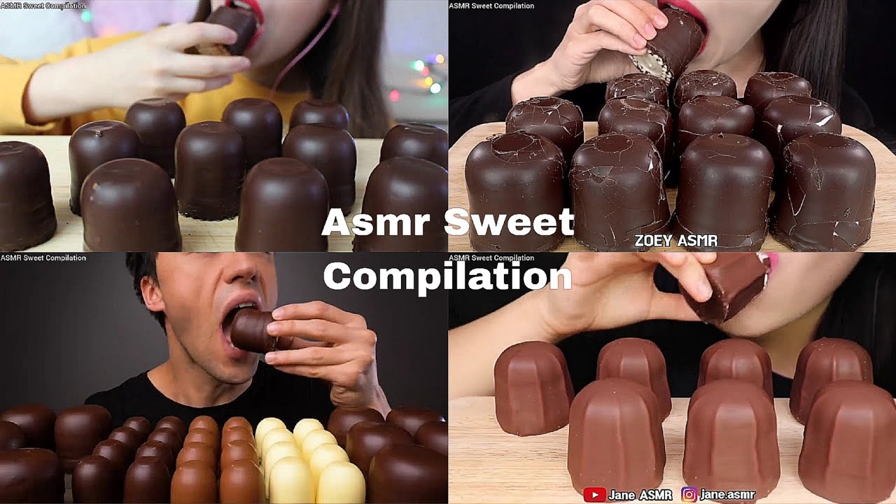 ASMR Chocolate Marshmallow Compilation | No Talking | Only Bits | ASMR Mukbang | ASMR Food