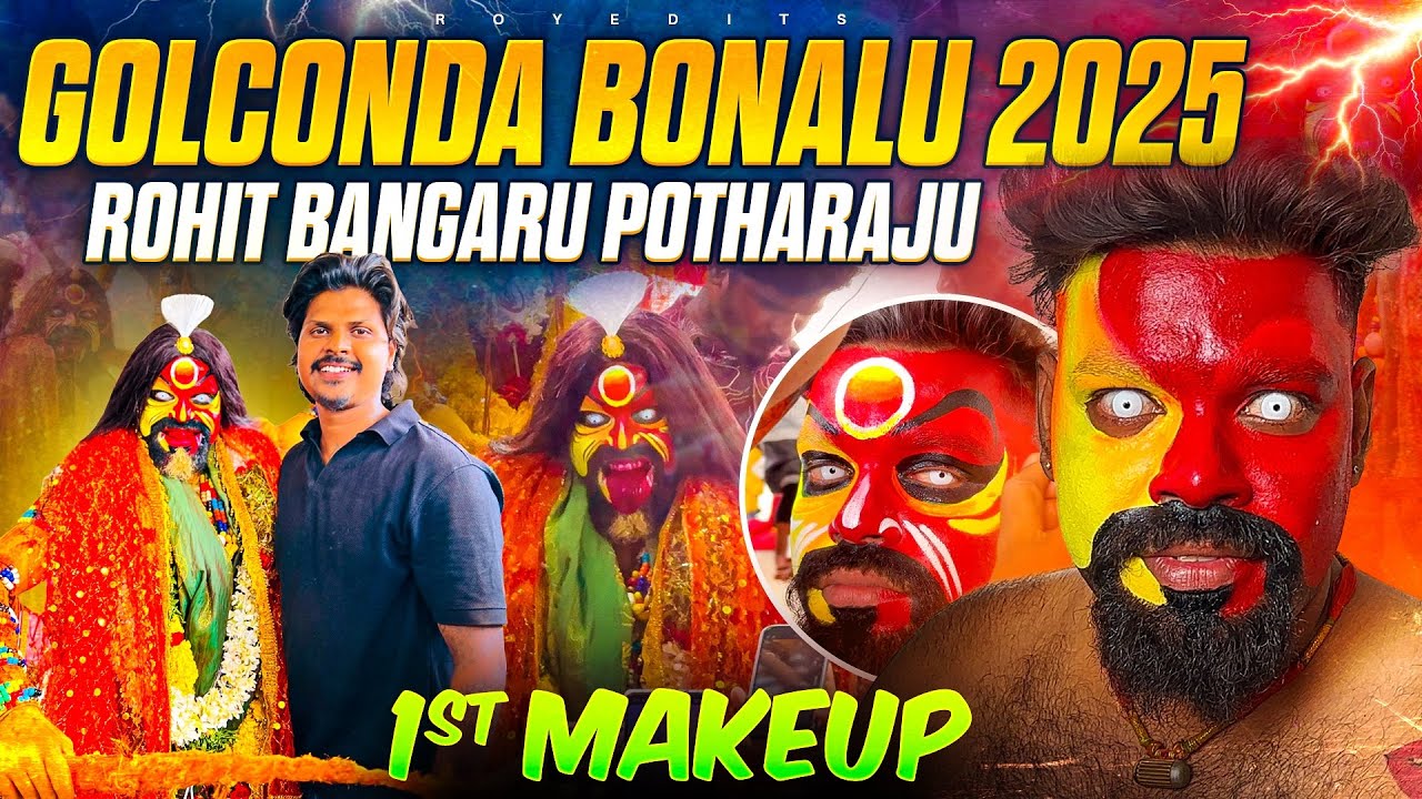 Rohit Bangaru Potharaju First Makeup At Golconda Bonalu 2025 | Golconda Badri Yadav Bonalu 2025