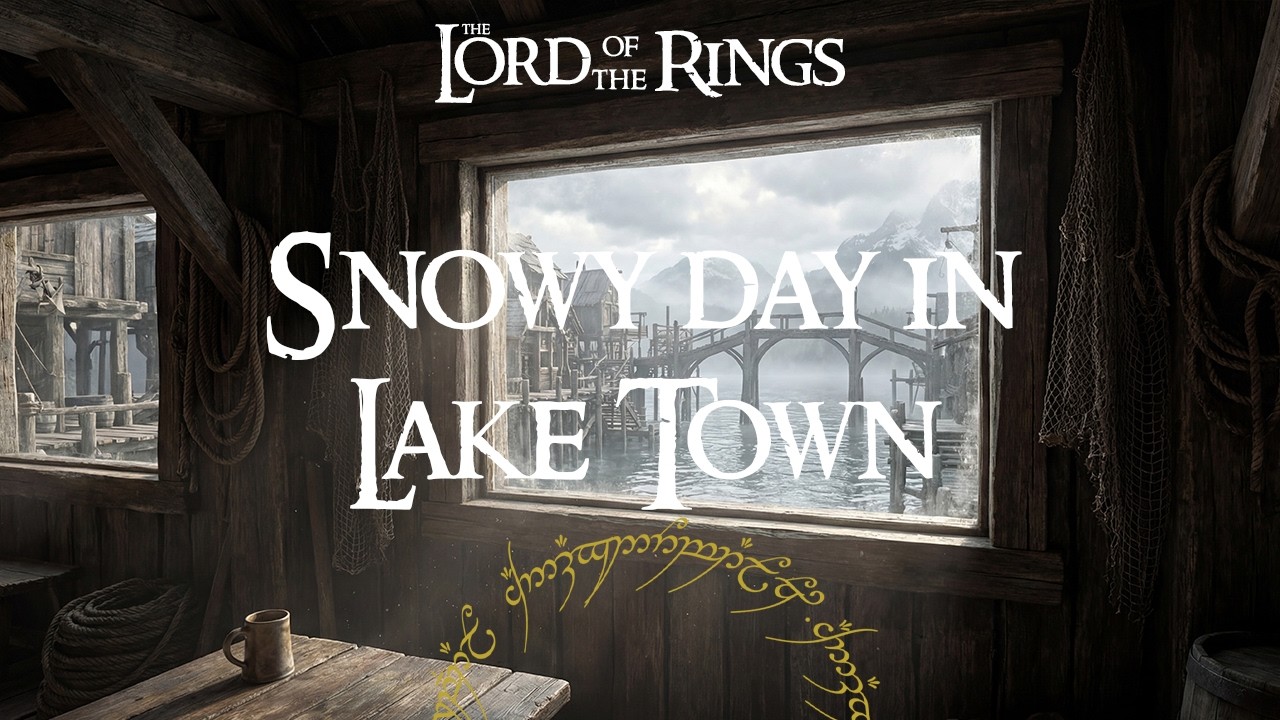Lord Of The Rings | Snowy Day in Lake Town | 4 Hours | Studying, Relaxing, Sleeping
