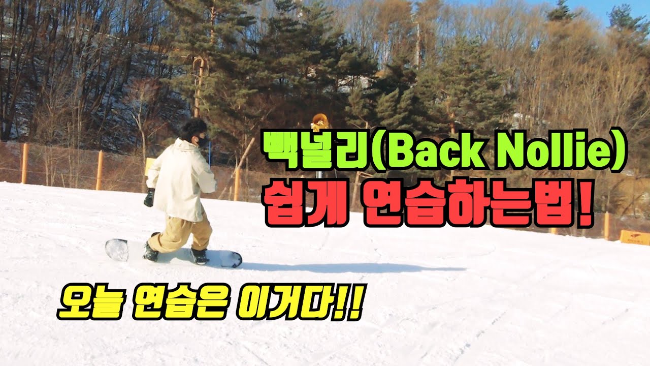 [스노우보드]빽널리를 배우고싶다면 봐야할영상