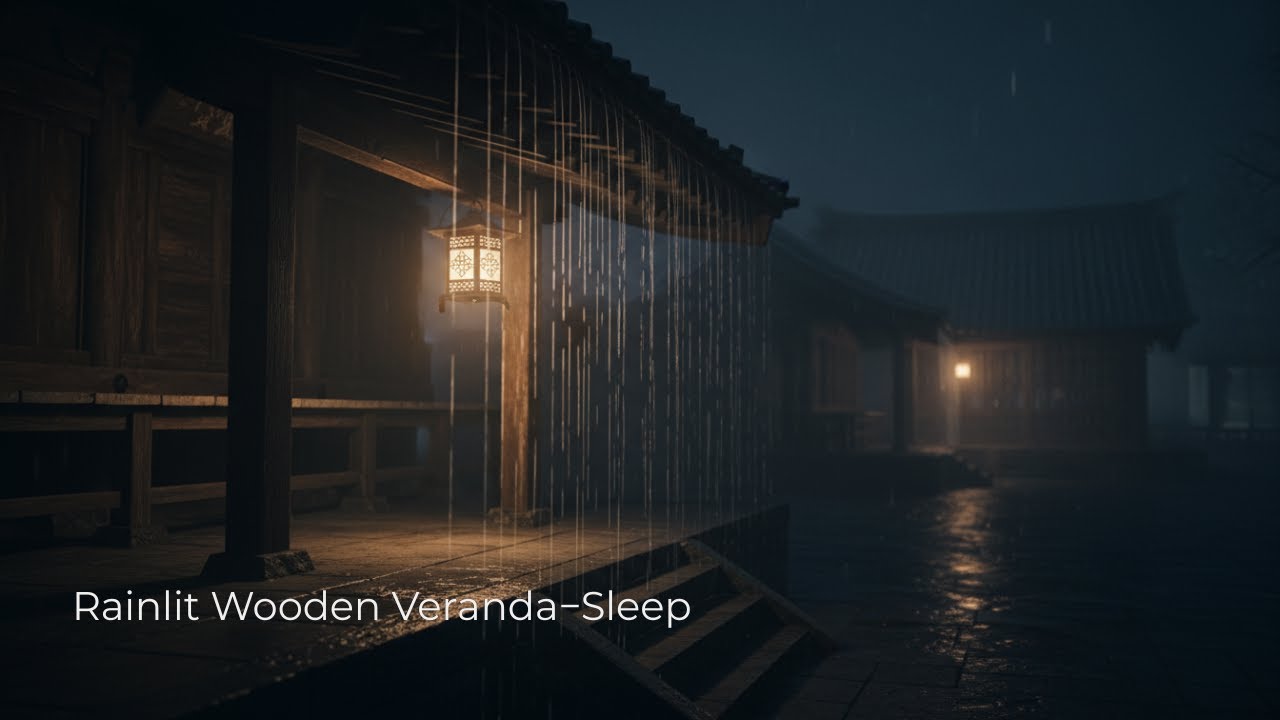Rainlit Wooden Veranda – Sleep
