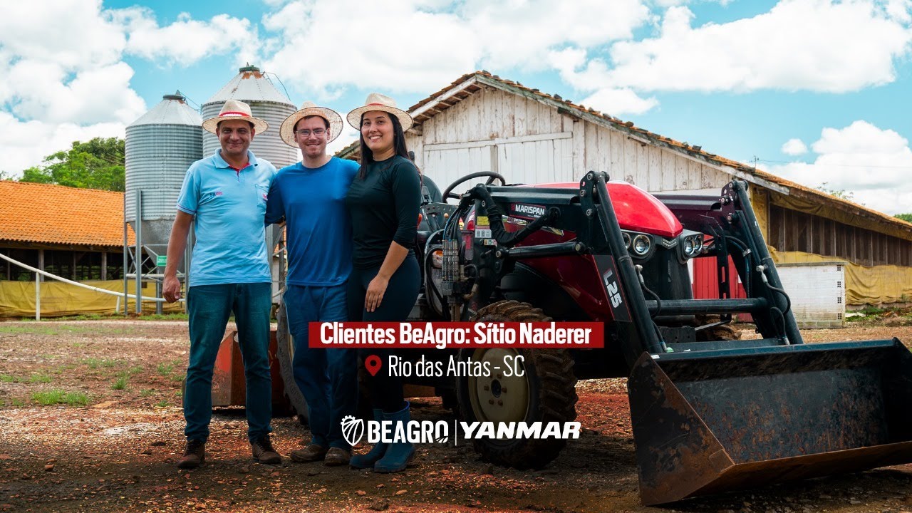 Clientes BeAgro - Família Naderer | Trator YANMAR YM347 + Conjunto Frontal Marispan