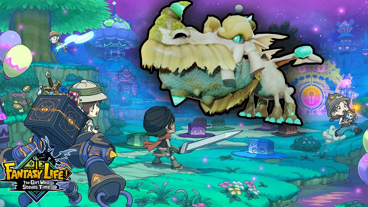 Perfect Parry Paladin VS Primordial Dragon Boss - Fantasy Life i Dream Challenge Mode Update