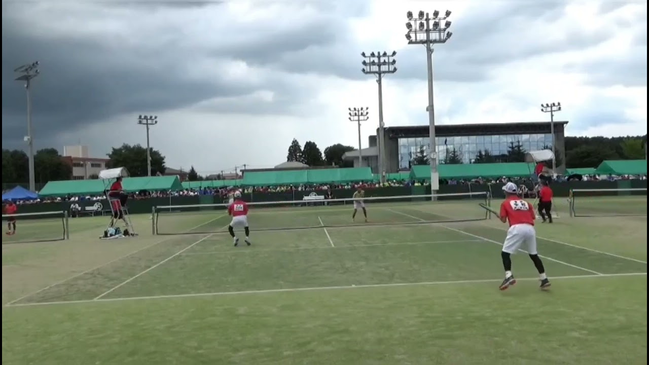 第53回 関東中学生ソフトテニス大会　　　　　　　ベスト8決め　中村・小川　対　石井・諏訪部(横芝中)