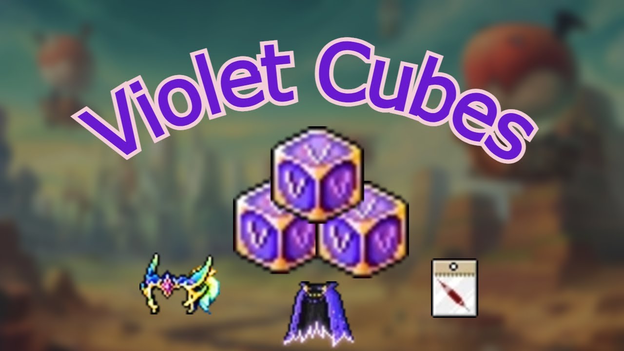 MapleStory Violet Cubes: Lucky Armor & Accessory Cubing