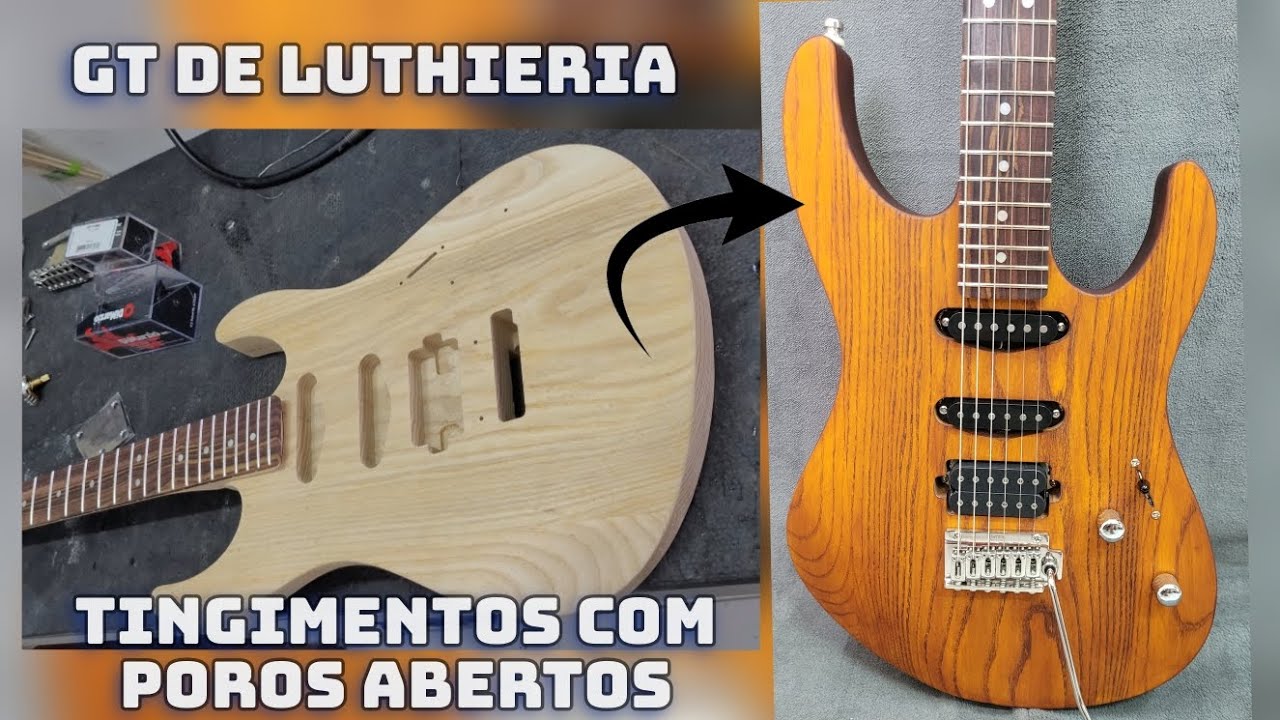 Guitar de Luthieria- Tingimento/Pintura Poros aberto