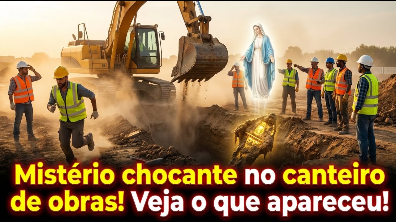 Operador vê Nossa Senhora em frente à escavadeira… o que encontraram enterrado CHOCOU a todos