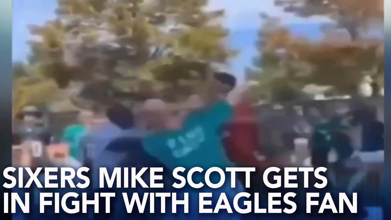 Sixers forward Mike Scott gets in fight with Eagles fans