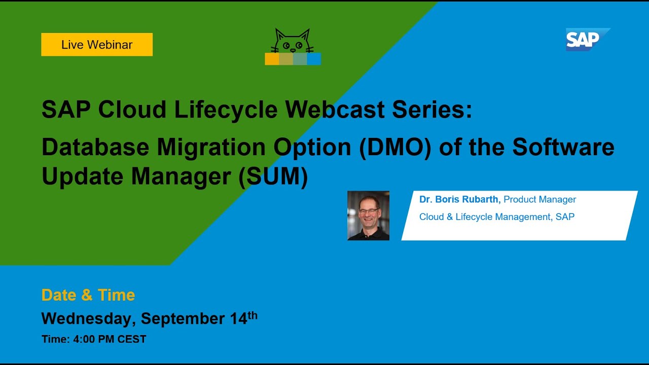 SAP CLM Webcast Series: Database Migration Option of Software Update Manager