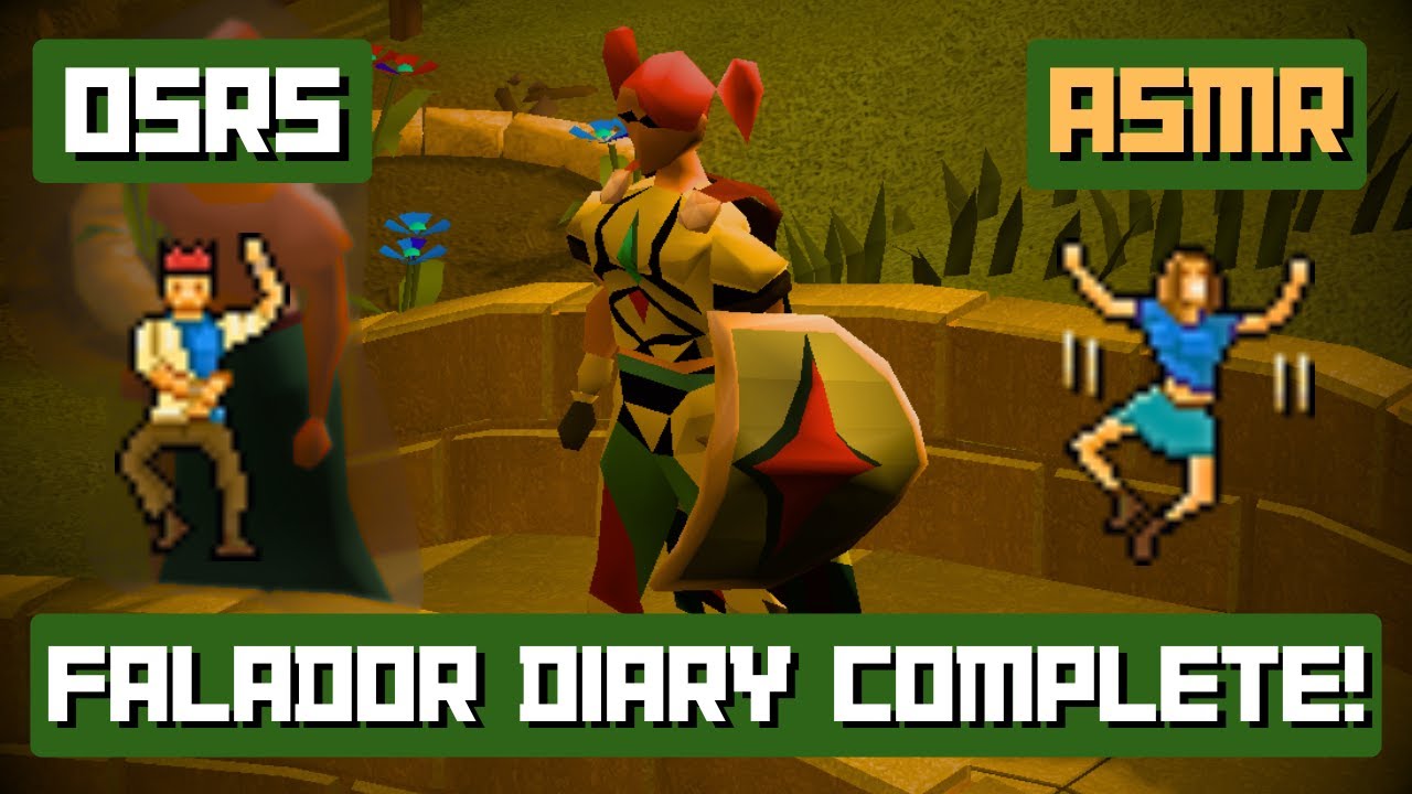 OSRS ASMR ✨ Miniquest + Falador Medium Diary 🌧️ with Cozy Rain & Clicky Sounds (soft spoken)
