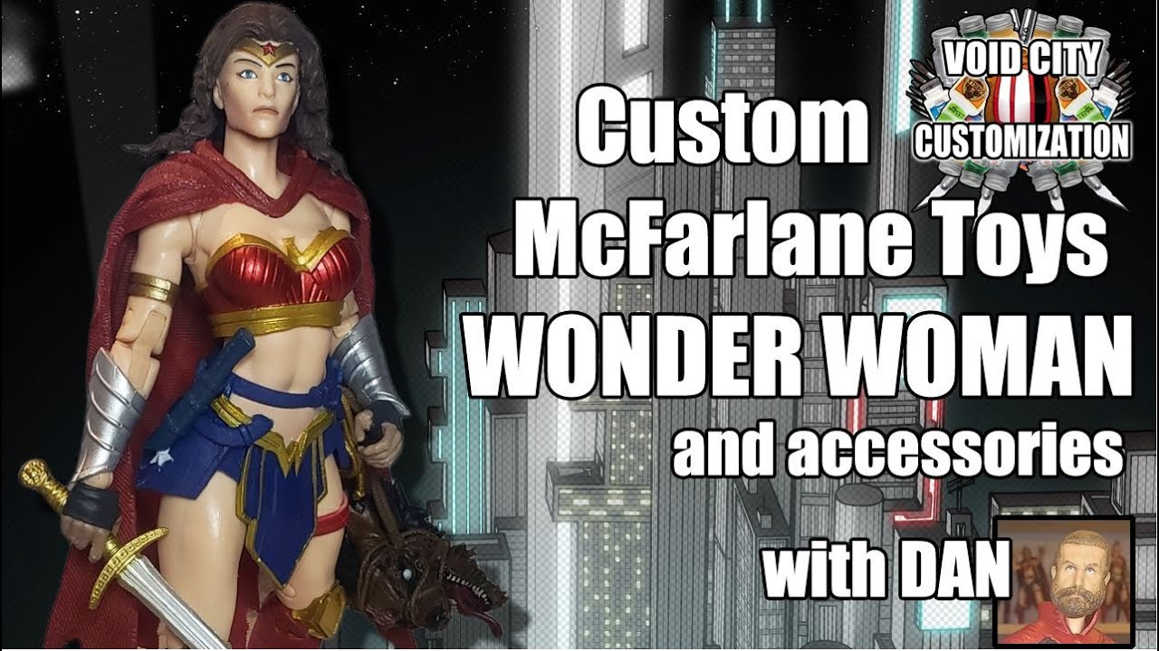 Custom McFarlane Toys WONDER WOMAN Action Figure & accessories