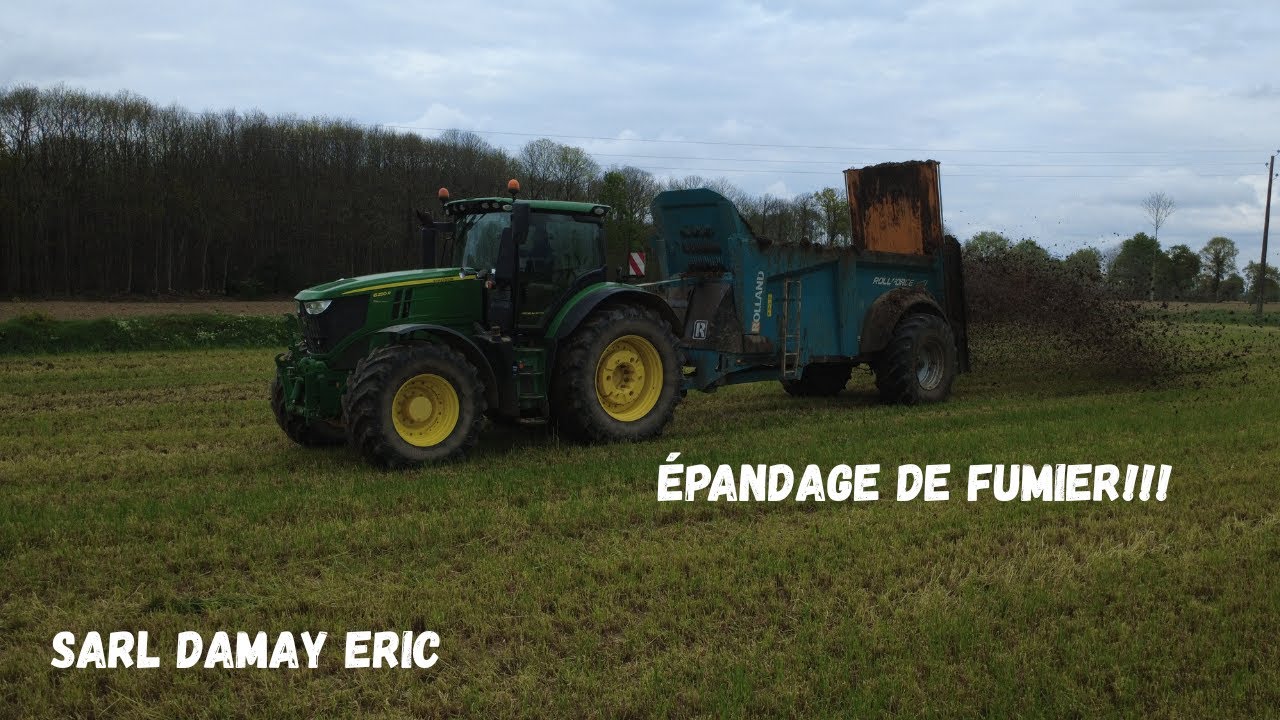 Epandage de fumier avec la SARL DAMAY Eric