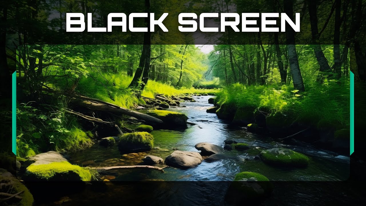 Black Screen Nature Sounds for Sleep | River, Birdsong - ASMR NATURE WHITE NOISE Dark Screen