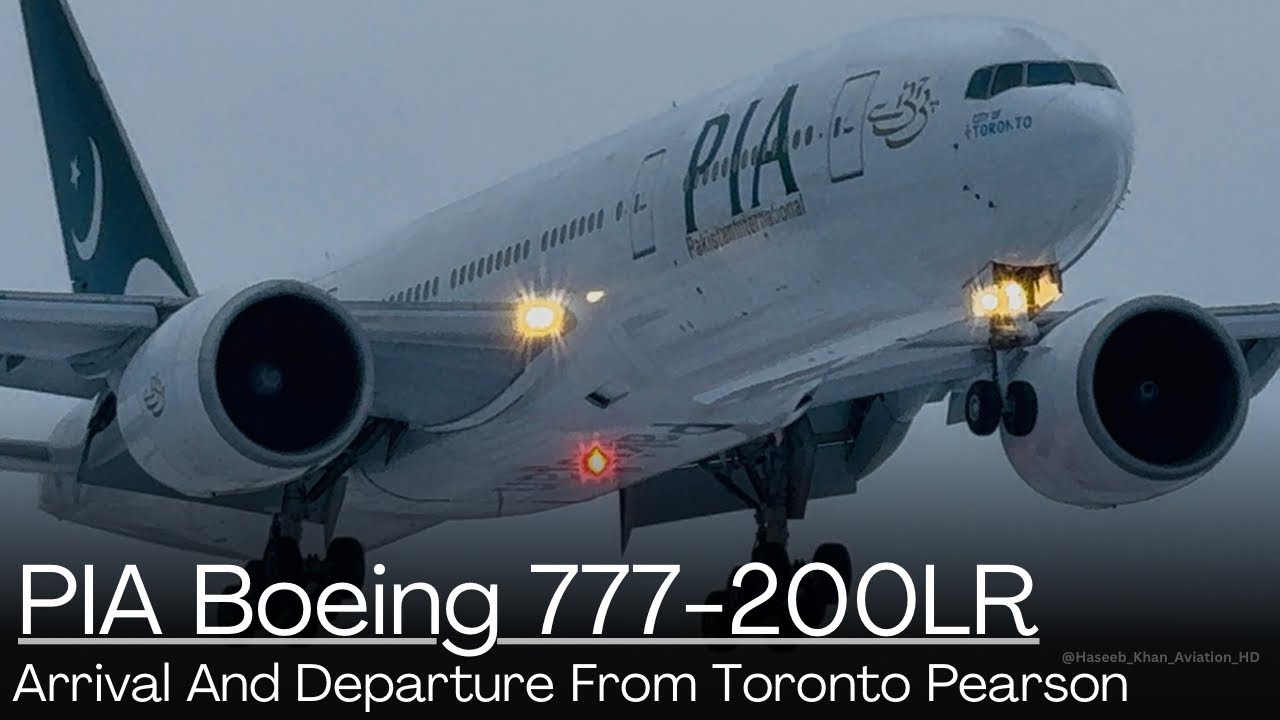 PIA Boeing 777 UP CLOSE Arrival And Departure From Toronto Pearson! #aviation #pakistan #pia #yyz 