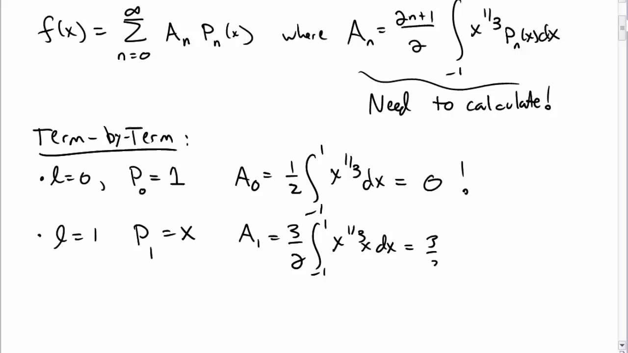 Legendre Series Example