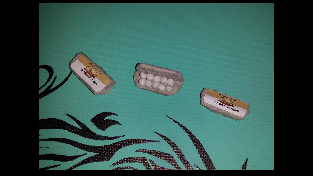 How to make Miniature Egg Carton and Eggs