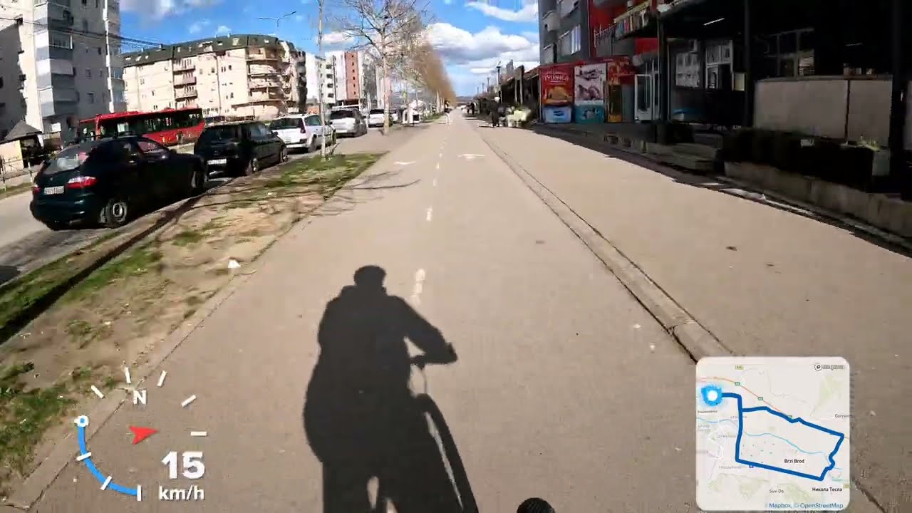 Vožnja biciklom | Bike ride Ni&scaron; (Pantelej - G. Vrezina - Broj 6 - Pantelej) | GoPro TimeWarp
