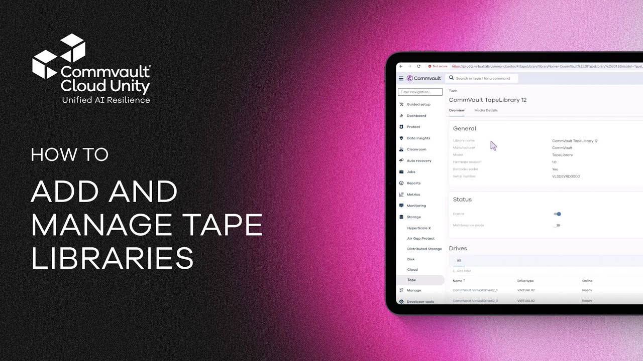 How to Add and Manage Tape Libraries in Commvault | Full Tape Storage Setup Tutorial