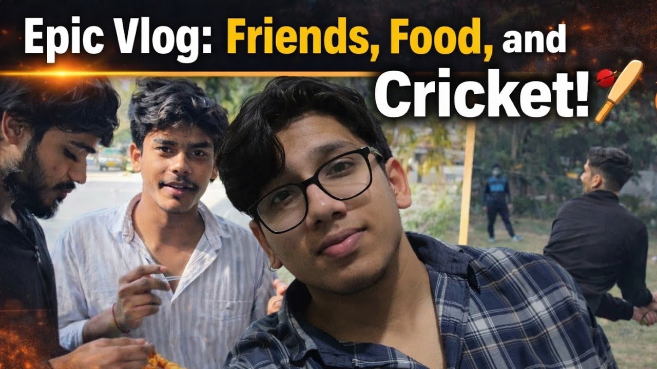 Epic Vlog: Friends, Food, and Cricket! 🏏🔥