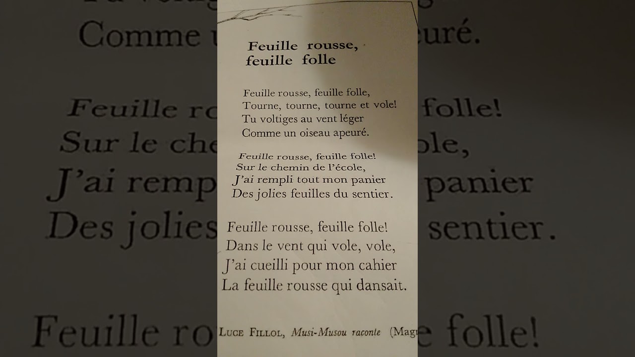 Feuille rousse,feuille folle.