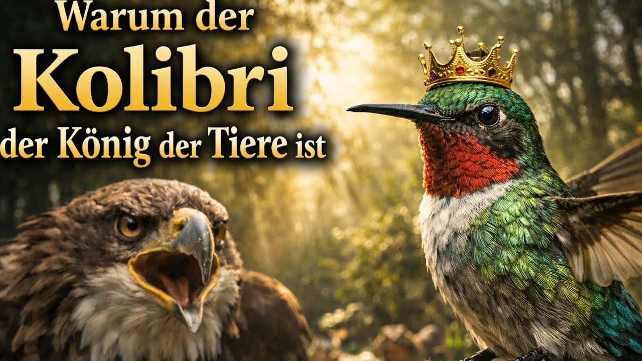 Warum der Kolibri der König der Tiere ist Afrikanische Fabel Tiergeschichte mit Moral