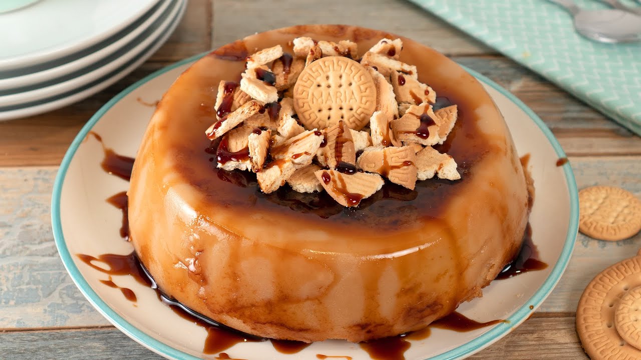AL MICROONDAS!! Flan de Galletas María en 15 MINUTOS