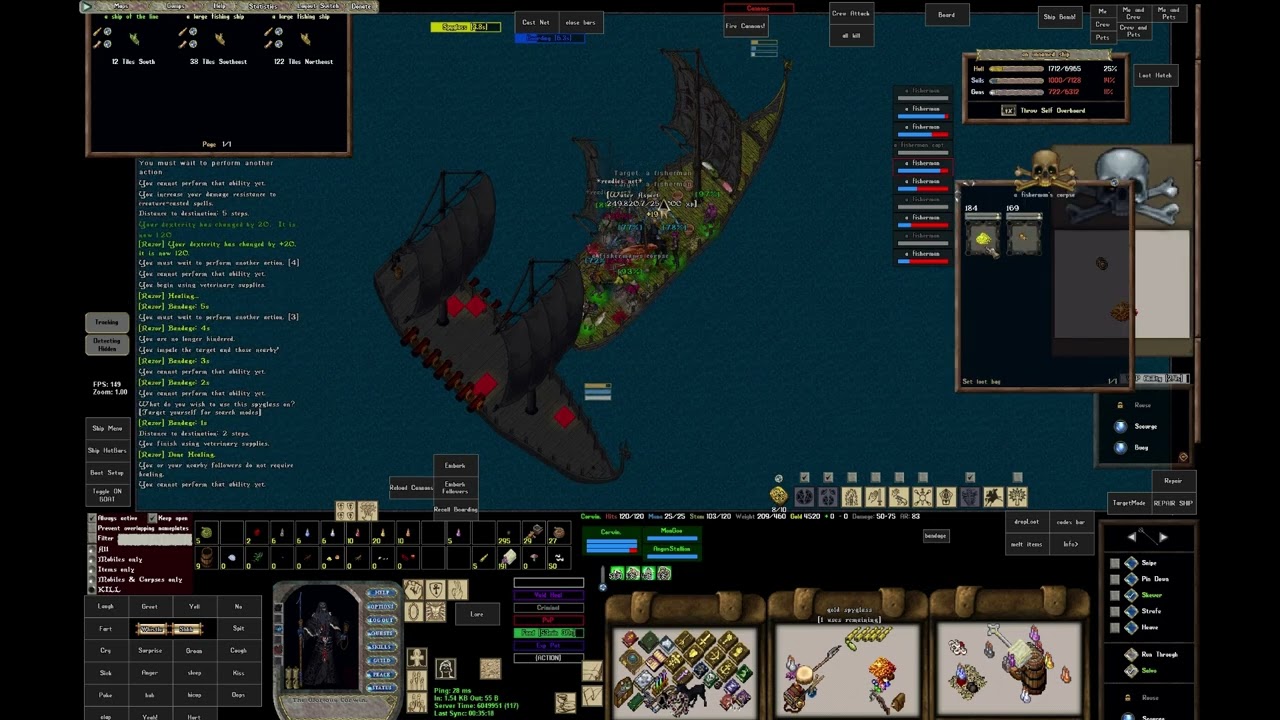 Corwin - UO Outlands Ocean - How to sink a big fishing boat.