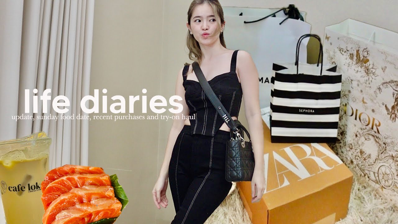 LIFE DIARIES: Recent Purchases Haul and Try-On, Coffee + Ramen Date 🛍🍜🌸⎜Tin Aguilar