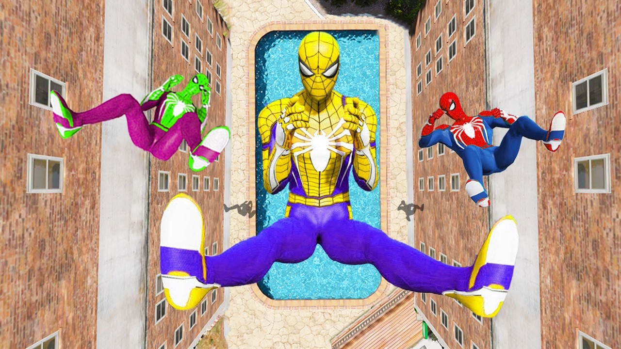 Rainbow Spiderman Ragdolls in GTA 5 (Compilation ) #25