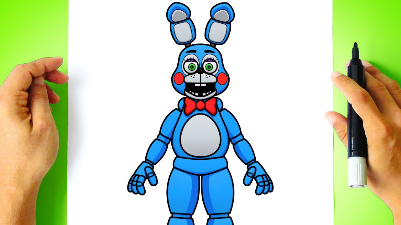 How to DRAW TOY BONNIE - Five Nights at Freddy's - FNAF 2