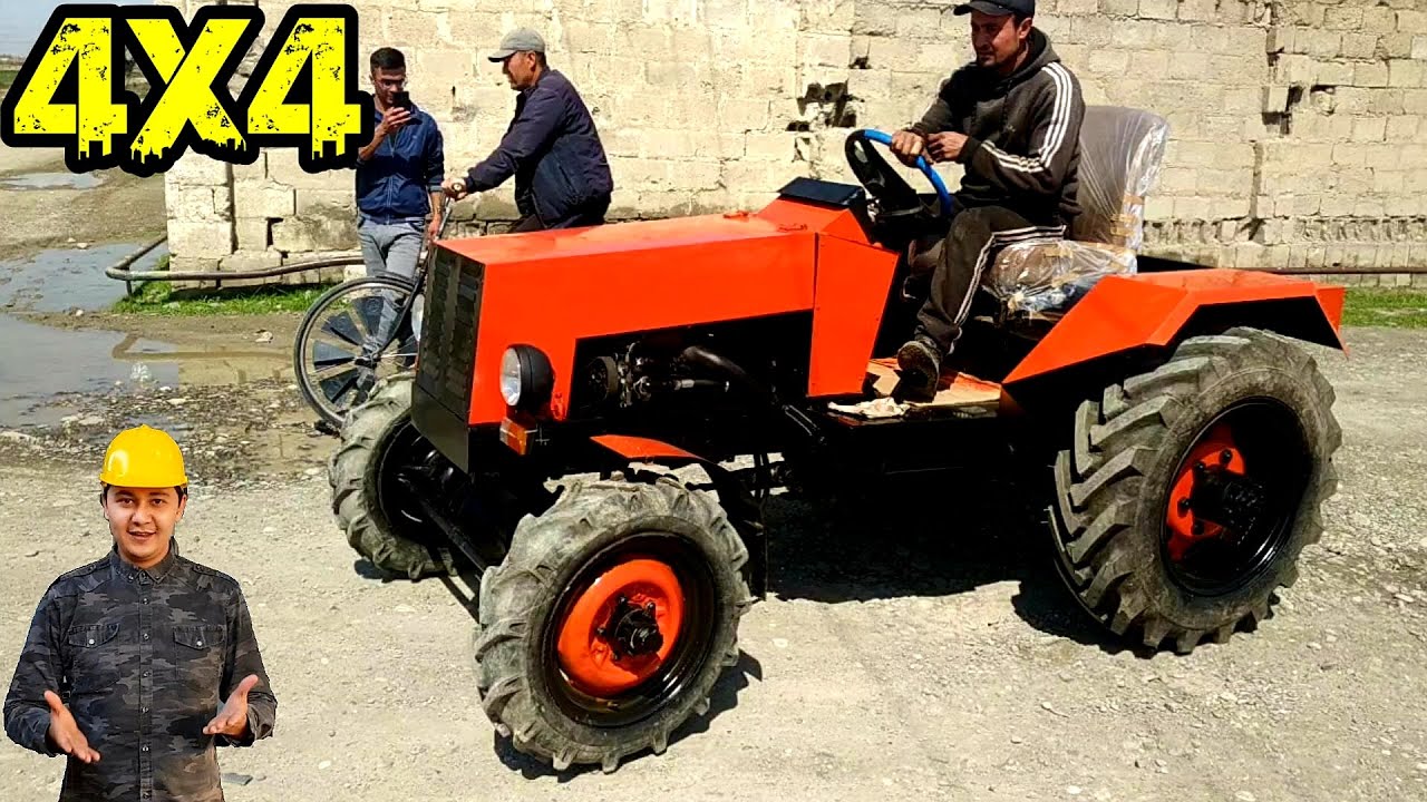 MANA SIZGA QOLBOLA TEXNIKA 4X4 SAMARQANDLIK USTA MINI TRAKTOR YASADI