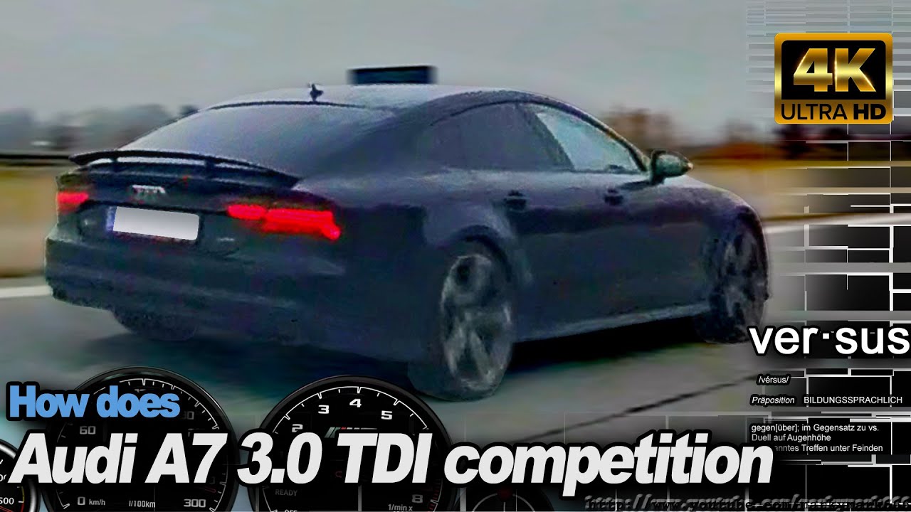 BMW M2 Competition vs Audi A7 Sportback 3.0 TDI competition +130-250 Autobahn RaceRender [4k]