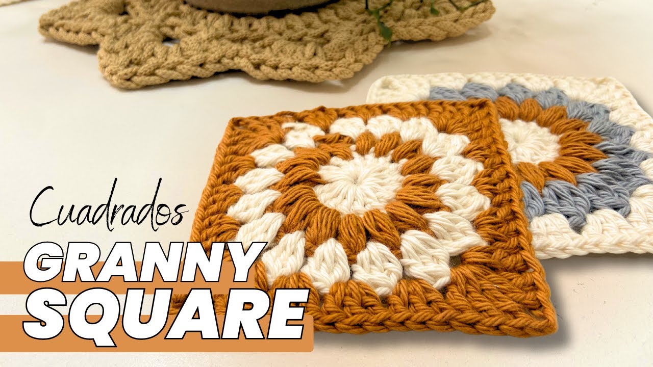 TUTORIAL GRANNY SQUARE A CROCHET PASO A PASO Para Iniciantes - Aprende a hacer GRANNY SQUARES