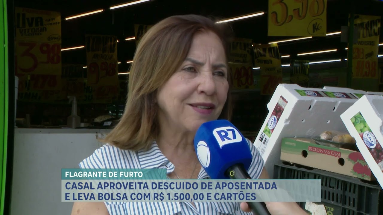 Casal é flagrado furtando bolsa de aposentada em sacolão de Belo Horizonte