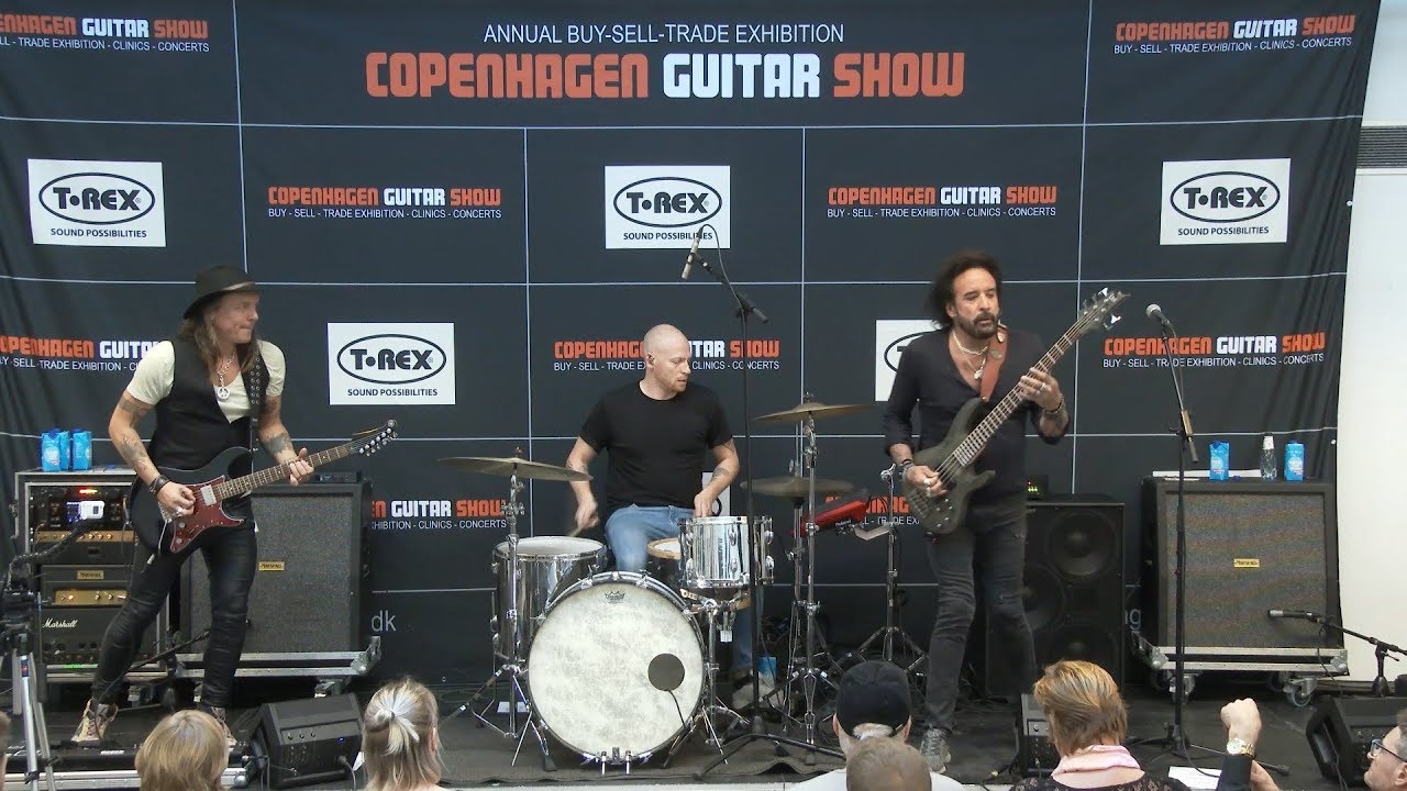 Andersen Mendoza Hellborn full concert at Copenhagen Guitar Show 2019 ref Deep Purple, Whitesnake