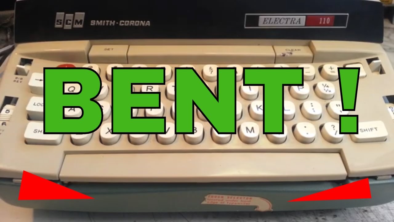 Smith Corona Typewriter, Repaired Bent Front Panel, Jamming Space Bar, Lower Case Removal Procedure