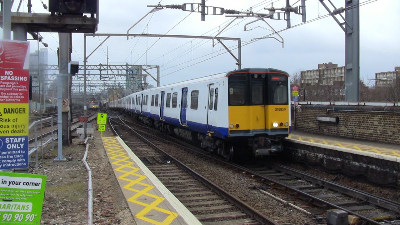 (HD) Angry-Eyed and Crossrail Class 315s 21/03/2015