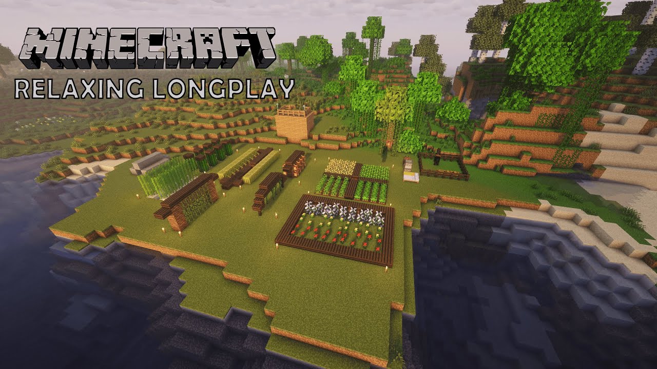 Minecraft Relaxing Longplay - Rain & Ambiance Sounds - Nostalgic Farm