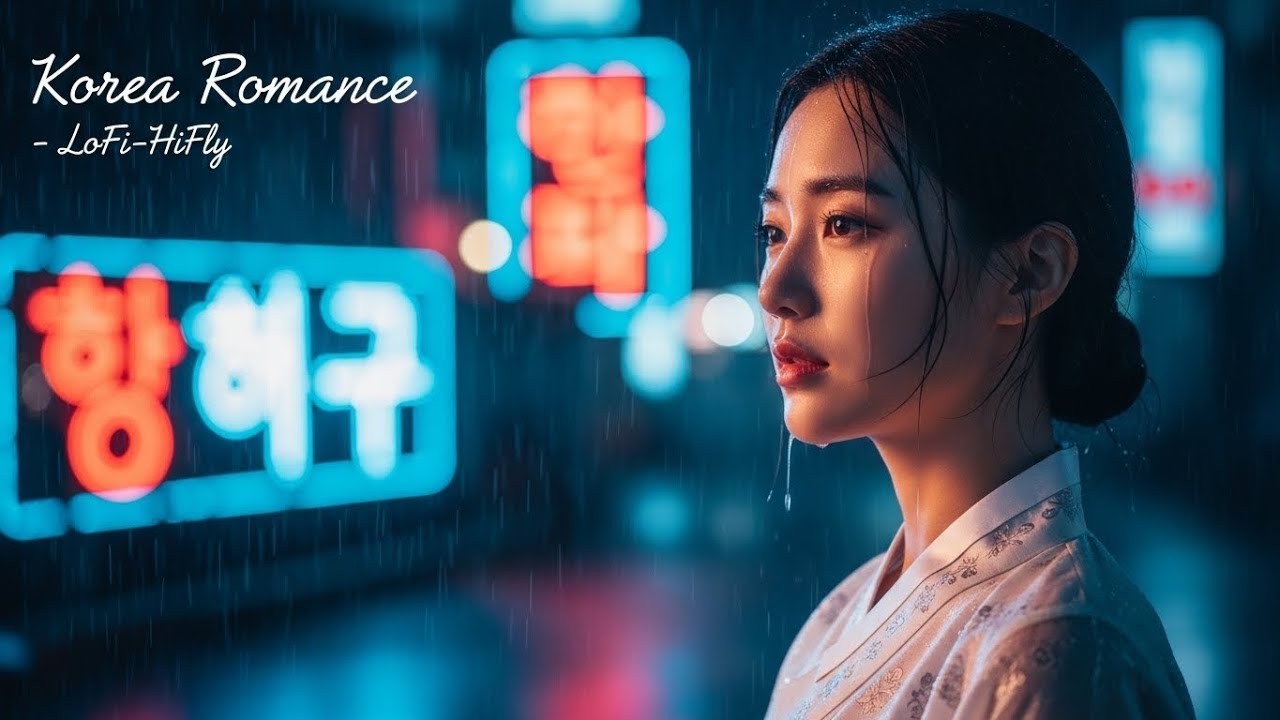 Korea Romance 🌙 Asian Love Guitar Lo-Fi | English–Korean | Calm, Emotional, Study & Night Drive