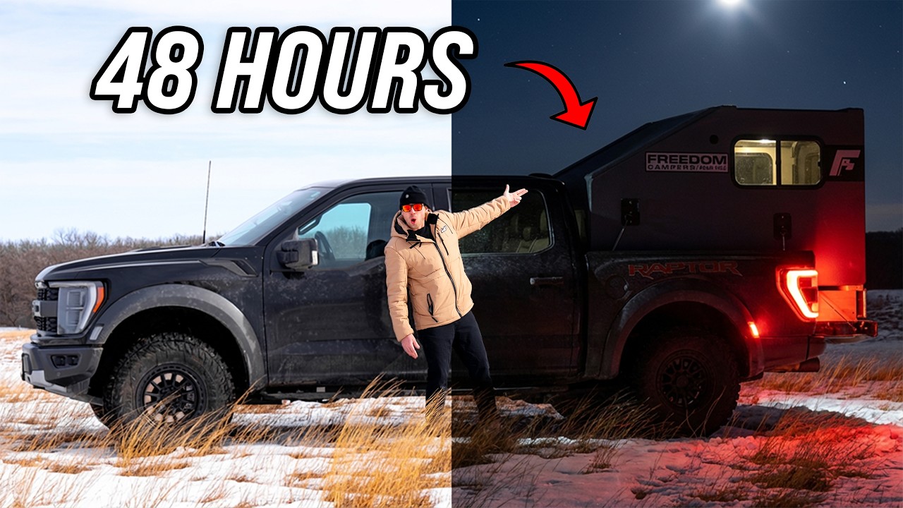 Surviving 48 Hours in my Truck Camper!