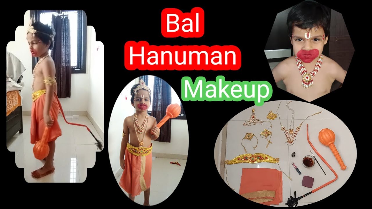 Bal Hanuman fancy dress || hanuman makeup for kids