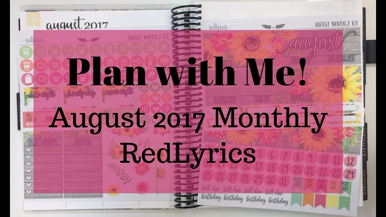 Plan with Me - August Monthly (RedLyrics)