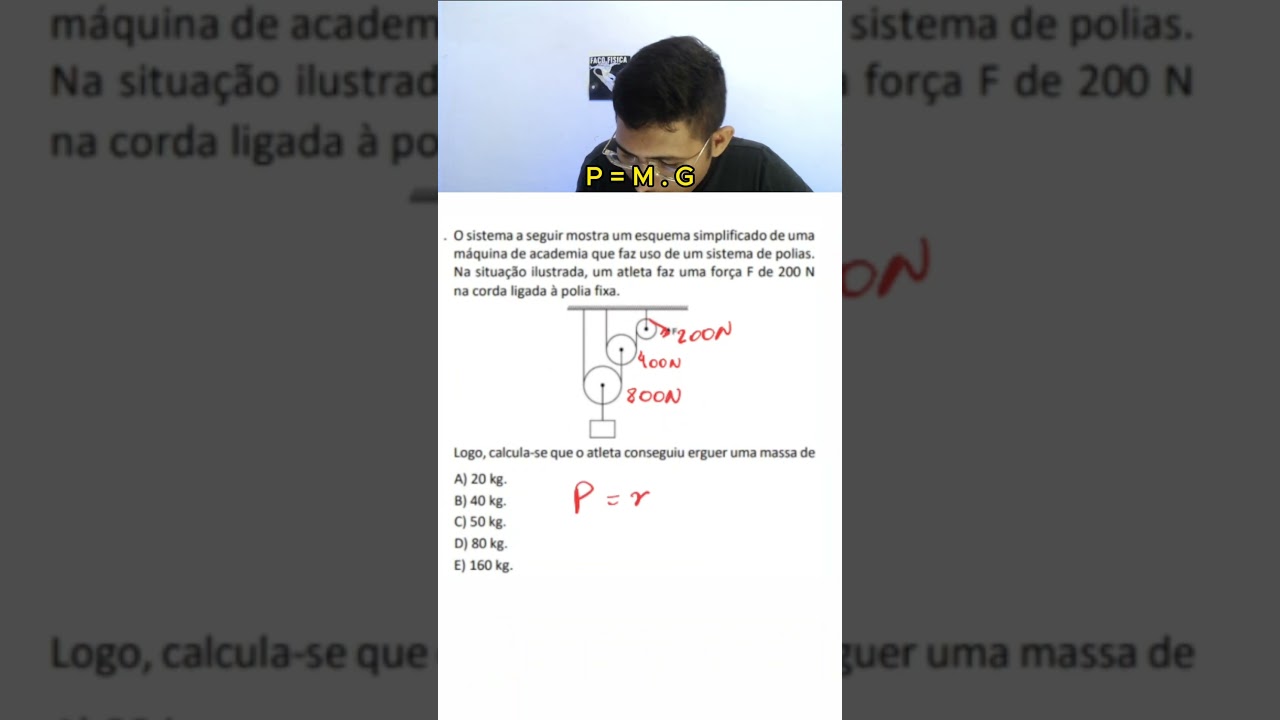 Exerc&iacute;cio de Polias - FISICA - UNICHRISTOS