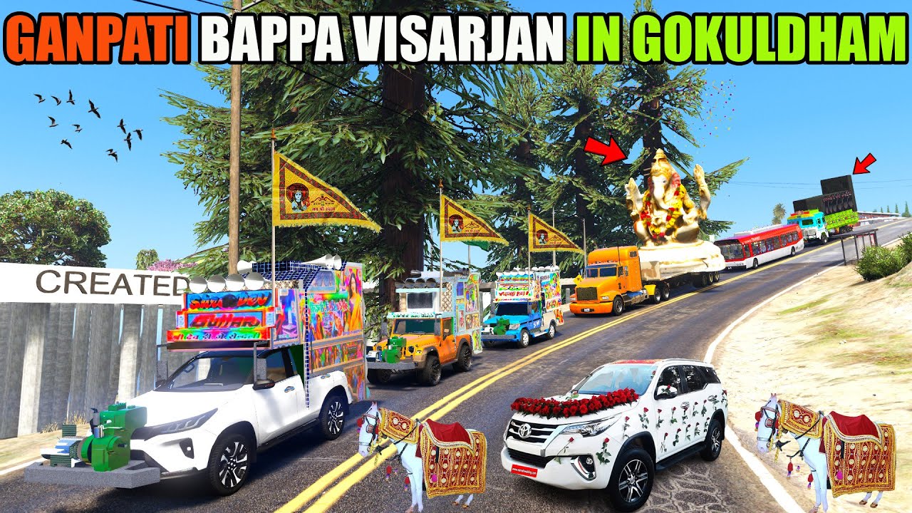 GANPATI BAPPA VISARJAN IN GOKULDHAM | GTA 5 😲