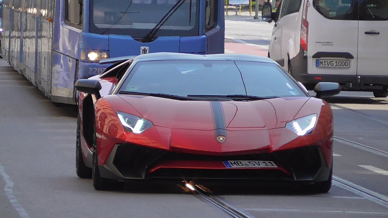 Gercollector's Aventador SV + Freddy488'S AMG GTR | LOUD Acceleration + Carporn | Munich