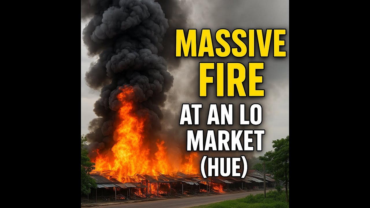 Massive Fire at An Lo Market Hue &ndash; Thick Smoke Rises, Locals Panic!