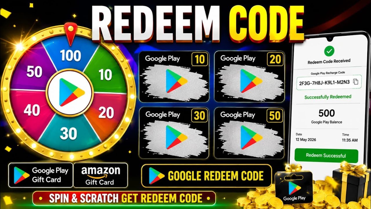 REDEEM CODE | GOOGLE REDEEM CODE |  GET GOOGLE PLAY STORE REDEEM CODES | NEW REDEEM CODE 